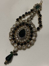 Green/Clear Stone with Gold