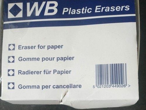 X14 plastic erasers brand - wb,