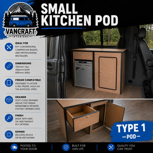 Camper kitchen pod mdf unit - kitchen,