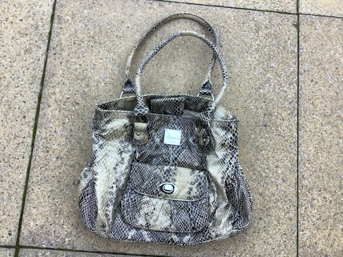 Harrods snake skin handbag - skin,