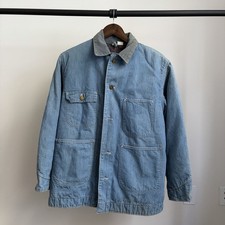 Vintage 70s Carhartt Workwear Denim Blanket Lined Mens L Western Chore Jacket