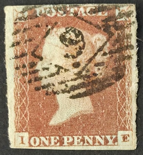 Penny red imperf - 1d,