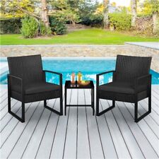3 Pieces Rattan Patio Bistro
