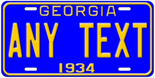 Georgia 1934 personalized - 1934,