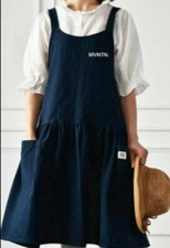 Cotton Linen Cross Back Apron
