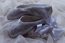 Pointe Shoes Freed of London Limited Edition Silver Glitter Classical Ballet NEW