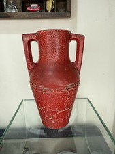 Vintage Red Lava Vase