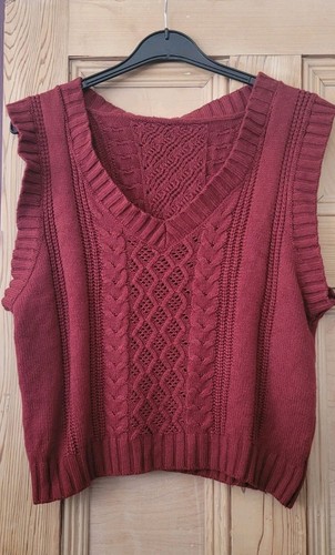 Bergundy vneck sleeveless - bergundy,