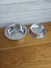 2 Stainless Steel Dog /  Cat  , Pet Food Bowls , Dishes