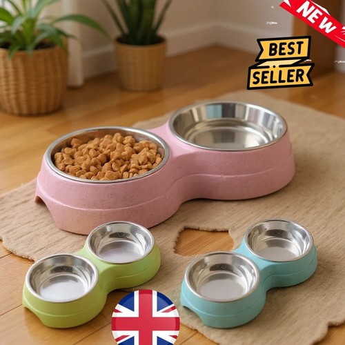 Double pet bowl stainless - double,