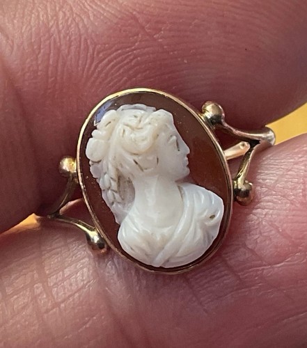 Vintage 9ct gold sardonyx - vintage,