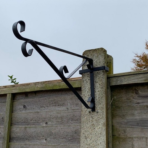 Ornate hanging basket brackets - basket,