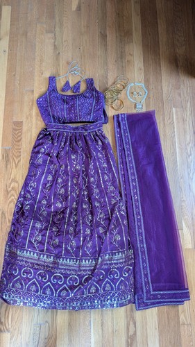 Purple georgette - purple,