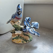 BESWICK ENGLAND PAIR OF BLUE JAYS (925) GLOSS FINISH - DAMAGED