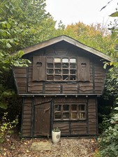 Giant wooden 2 level play house for kids