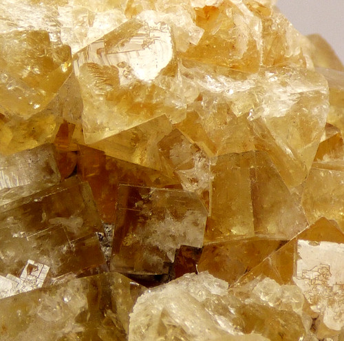 Yellow fluorite crystals - yellow,