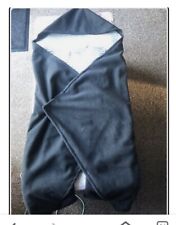 GEGGAMOJA SWEDISH BRAND BLACK BABY CAR SEAT FITTED WRAP BLANKET