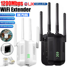 1200Mbps WiFi Signal Extender Range Repeater Booster Internet Amplifier UK Plug
