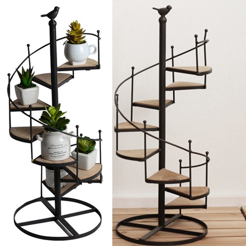 Tier wood plant stand flower - 8,