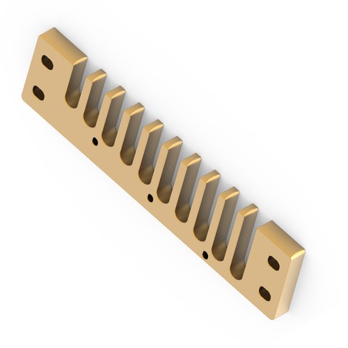 Aluminum alloy comb - aluminum, harmonica