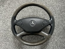 Mercedes S Class (W221)/ CL (W216) Wood & Leather Steering Wheel