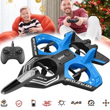 2.4GHz RC Plane 360°Flip RC Airplanes LED Stunt Aircraft Fighter w/ Auto Hover