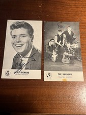 Cliff Richard And The Shadows Signed Promo Cards From 1962