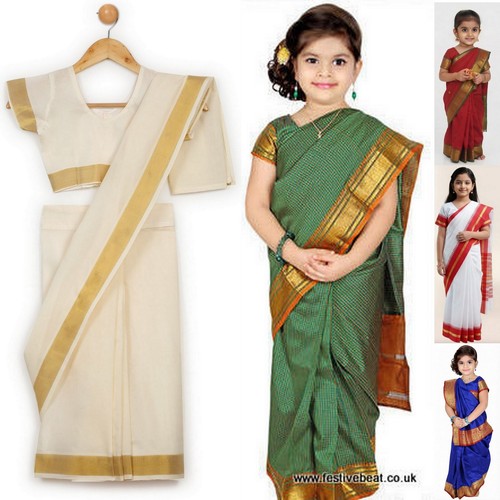 Girls ready wear saree kids - ready,