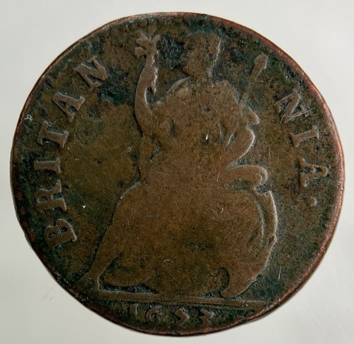 1673 charles 2nd farthing - charles,