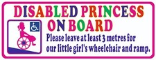 2 X Disabled Princess On Board