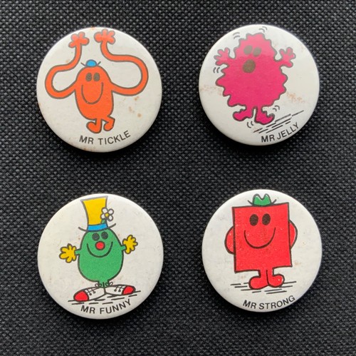 Men character button badges - mr,