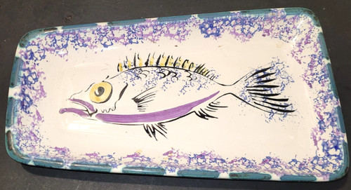 Vintage honiton painted fish - vintage,