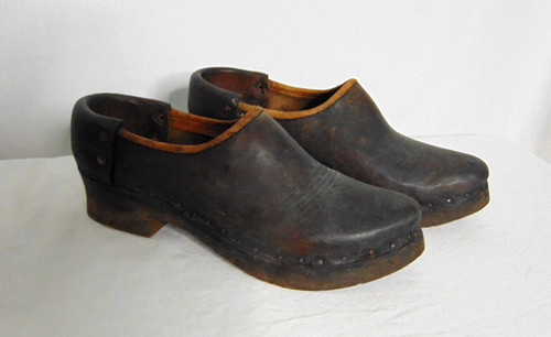 Wood and leather ladies - and, shoes