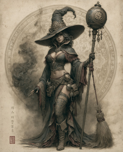 Black flame witch tattered - black-flame,