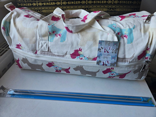 Dunelm knitting bag beige - dunelm,