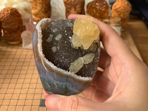 Natural amethyst calcite - natural,