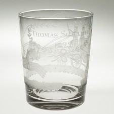 Georgian Tumbler with Exceptional Engraving c1820
