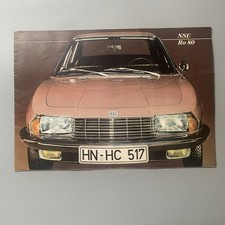NSU Ro 80 Sales Brochure 1969