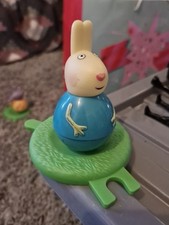 Rebecca Rabbit Weeble Peppa Pig Rare Figure With Base Hasbro 2013 Weebles