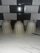 SET 3 Vintage Glass Ribbed