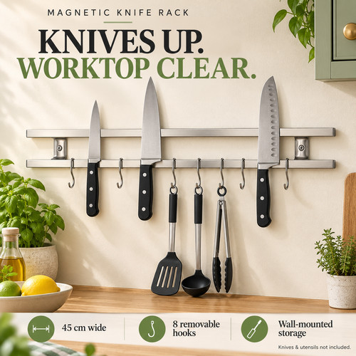 Magnetic knife rack - rack, 8