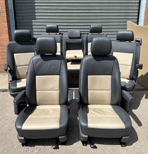 VW T6 T5 Transporter Caravelle Set Of Seats Full Two Tone Leather Heated
