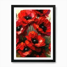 Red Poppies Vibrant Oil