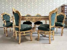 Dining Set Green Marble Top