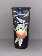 STUNNING 1920s SHELLY POTTERY JAPANESE FRUIT LUSTRE VASE COLBOLT BLUE 16cm HIGH