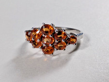 Stunning Sterling Silver 925  Orange Imperial Topaz, Size O