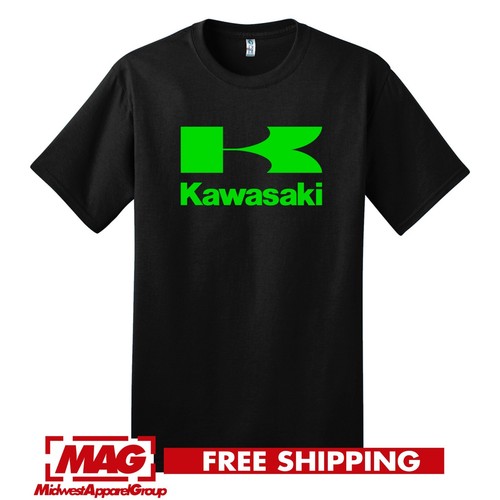 Kawasaki black shirt green - black, t-shirt