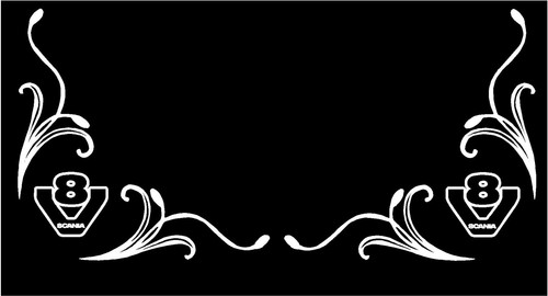 Scania reeds window decals - v8,
