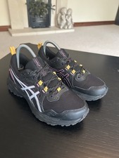 Asics Trail Scout 3 Womens Trainers UK 5.5 Black/Mauve/Light Blue Leather/Mesh