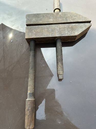 Vintage wooden hand screw - vintage,